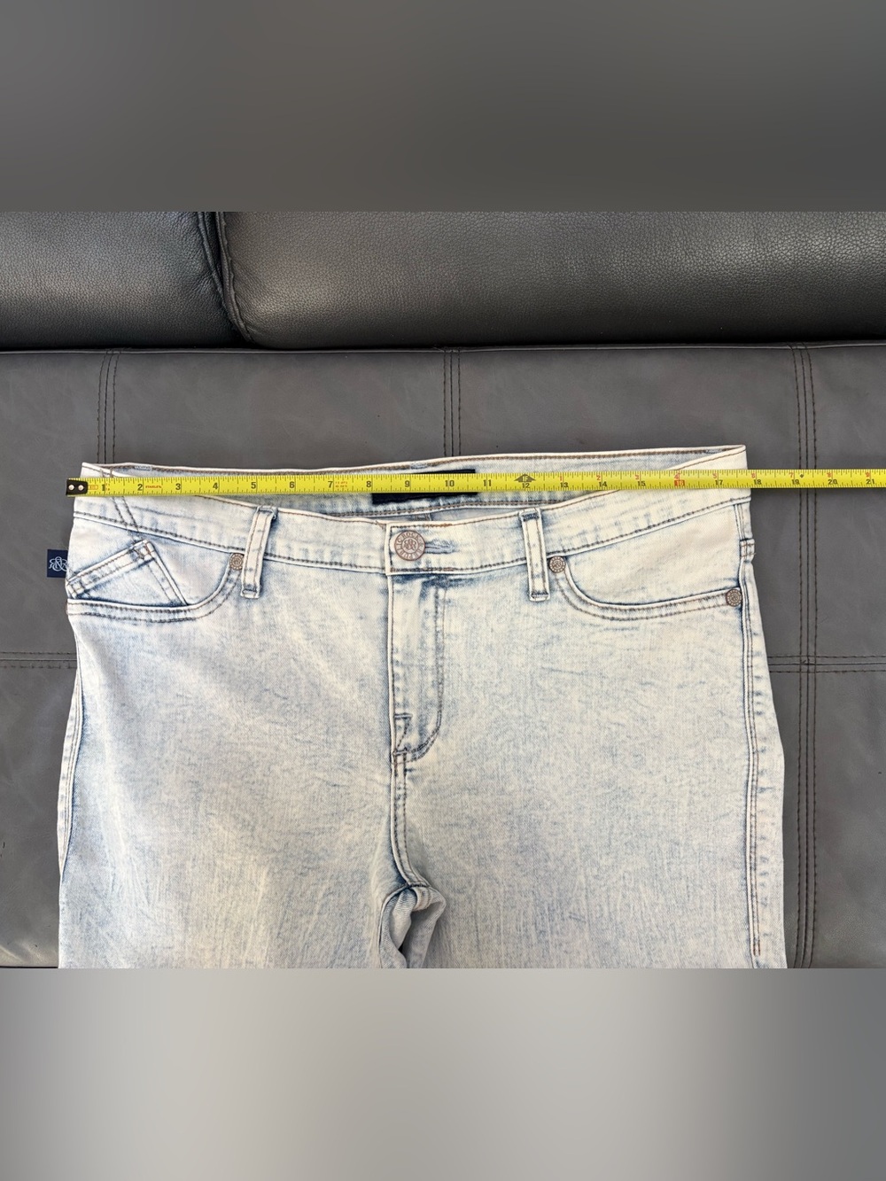 Rock & Republic Kashmiere Light Blue Acid Wash Skinny Jeans Size 14 Stretch - Picture 4 of 6